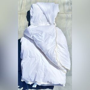 Queen 100% Organic Cotton Duvet & 100% Certified Down Comforter OEKO-TEX White